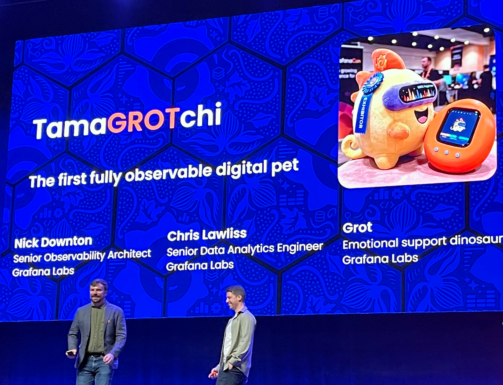 Nick and Chris on stage