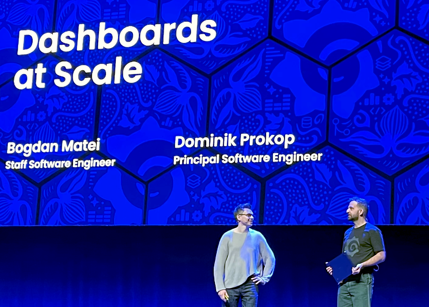 Bogdan and Dominik on stage