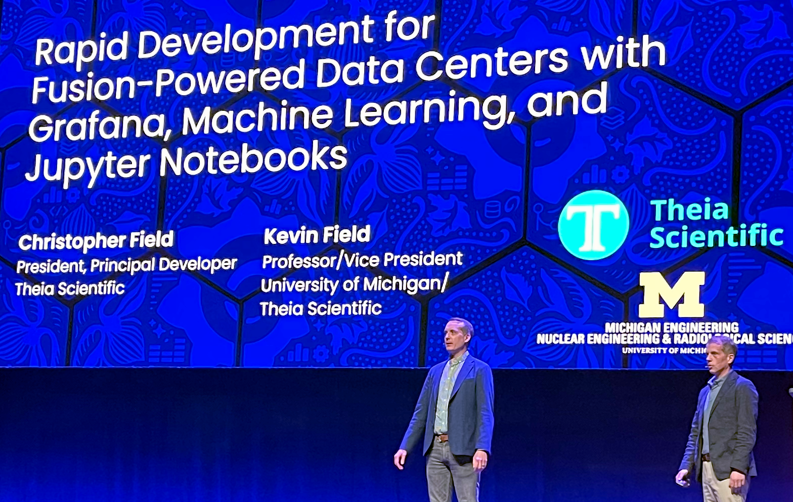 Christopher and Kevin on stage