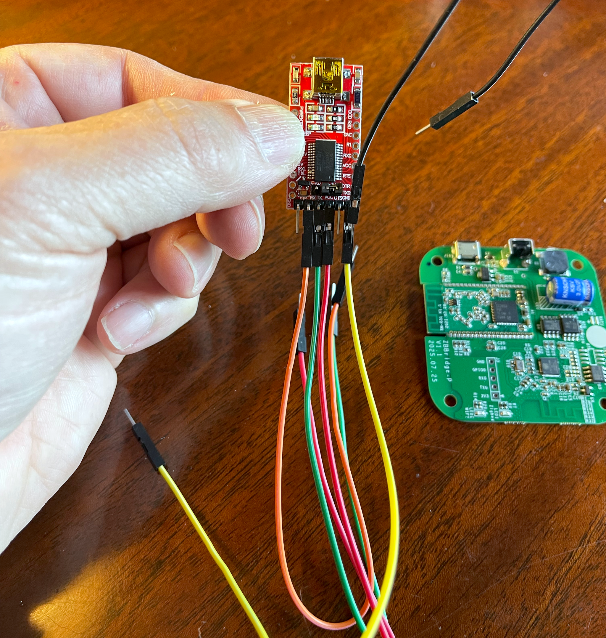TTL adapter with wires connected
