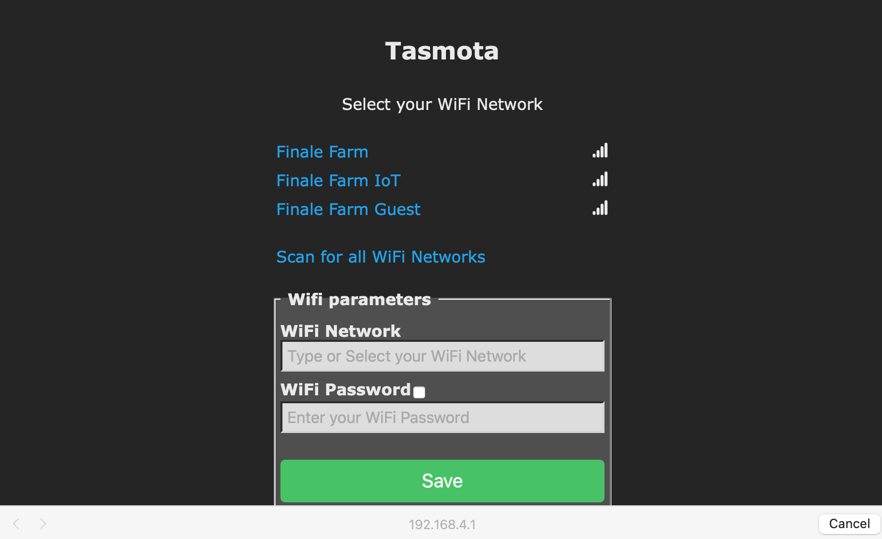 Connect to WiFi Network screenshot